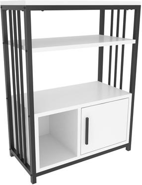 Pastatoma lentyna Kalune Design Letos 875ZNA4533, balta sp./juoda sp., 80 cm x 60 cm x 29.6 cm