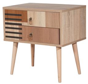 Naktinis staliukas Kalune Design City Colorblock, įvairių spalvų, 61 cm x 60 cm x 40 cm