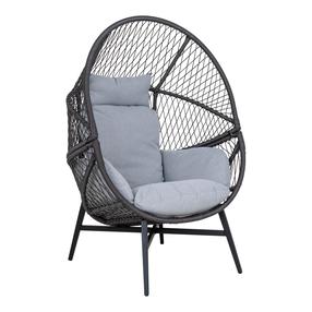 Lauko krėslas House Nordic Rosario, juoda sp./pilka sp., 74 cm x 73 cm x 103 cm