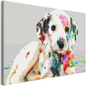 Tapymas pagal skaičius Artgeist Colourful Puppy MA_0322, įvairių spalvų, 60 x 40 cm