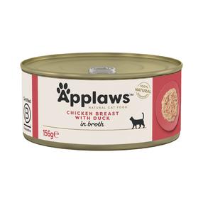 Šlapias kačių maistas Applaws, vištiena/antiena, 0.156 kg