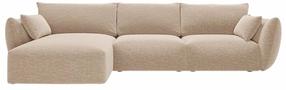 Kampinė sofa Cosmopolitan Design Matera Eden 4, tamsaus smėlio spalva, kairinė, 171 x 280 cm x 85 cm