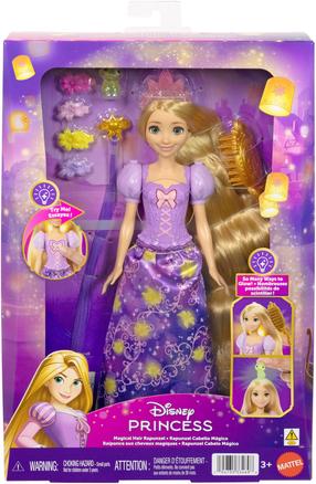 Lelle ar aksesuāriem Mattel Disney Princess Magical Hair Rapunzel JHL46, 28 cm, daudzkrāsaina