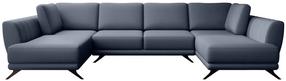 Kampinė sofa Larco Poco 40, tamsiai mėlyna sp., 191 x 362 cm x 90 cm