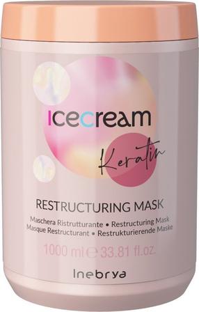 Matu maska Inebrya Ice Cream Keratin Restructuring, 1000 ml