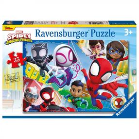 Пазл Ravensburger Go Spidey And Friends 01065, 18 см x 26 см, 35 шт., многоцветный
