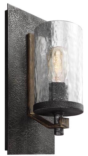Lampa sienas Elstead Lighting Angelo, E27, 1 x 60 W, caurspīdīga krās. / melna krās.
