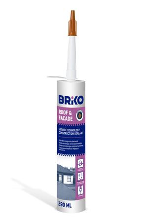 Герметик Briko Roof & Facade, 0.29 л, коричневый цв.