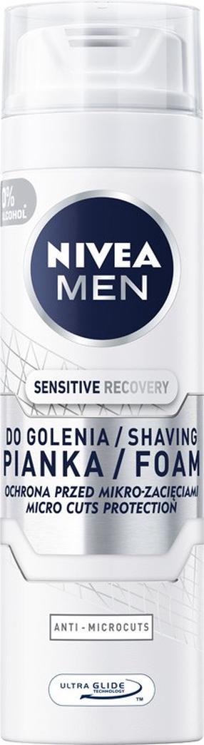 Skūšanās putas Nivea Sensitive Recovery, 200 ml