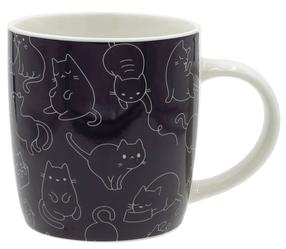  Puodelis Newill Cats, juoda sp., 0.35 l