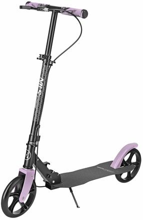 Детский самокат Nils Extreme HM183, черный цв./розовый цв.