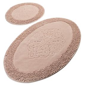 Vonios kilimėlių rinkinys Foutastic Piante Oval 359CHL1652, rožinė sp., 100 cm x 60 cm