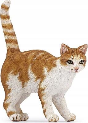 Фигурка-игрушка Papo Red Cat 427548, 5 см, белый цв./oранжевый цв.