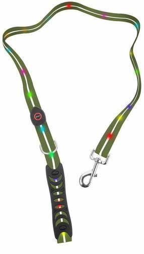 Šuns pavadėlis Doggy Village Signal Leash MT7122, tamsiai žalia sp., 1.2 m x 25 mm