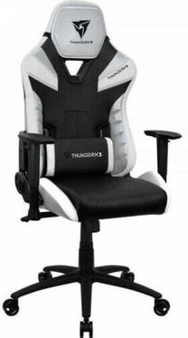 Spēļu krēsls Thunder X3 TC5 All White, 70 x 54 x 125 - 135 cm, balta krās./melna krās.