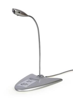 Darbvirsmas mikrofons Gembird MIC-DU-01, sudraba krās.