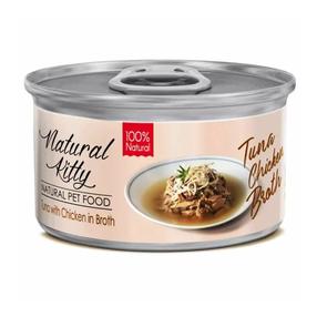 Kassi märgtoit Natural Kitty Broth, kanaliha/tuunikala, 0.080 kg