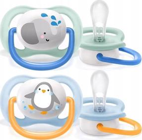 Соска Philips Avent Ultra Air Animals, 0 мес., синий цв./зеленый цв./голубой цв.