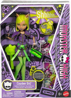 Кукла с аксессуарами Mattel Monster High Dawn Of The Dance Clawdeen Wolf JKM45, 29 см, зеленый цв.