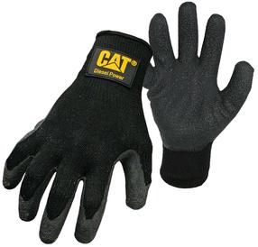 Darbo pirštinės gumuotos Cat 017400, juoda sp., 10/XL