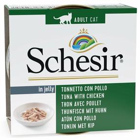 Kassi märgtoit Schesir Jelly, kanaliha/tuunikala, 0.085 kg