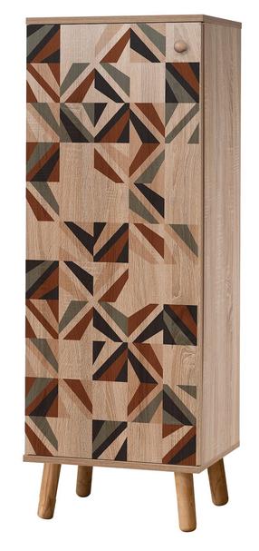 Batų spintelė Kalune Design Vegas S 914, šviesiai ruda sp., 38 cm x 50 cm x 135 cm