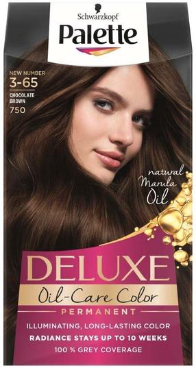 Kраска для волос Schwarzkopf Palette Deluxe Oil-Care Color, chocolate brown цв., 3-65 (750), 60 мл