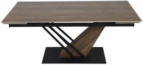Valgomojo stalas išskleidžiamas Genesis Legno, rudas/juodas, 160 - 220 cm x 90 cm x 75 cm