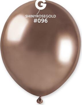 Balonu komplekti ovāls Gemar Chrome 096, zelta krās./rozā krās., 100 gab.