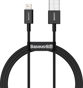 Кабель Baseus BSU2660BLK, Lightning/USB, 100 см, черный цв.