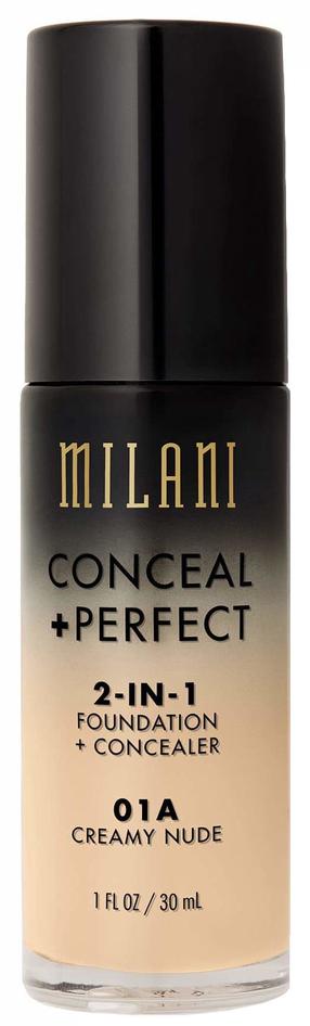Vedel jumestuskreem Milani Conceal + Perfect, 01a creamy nude, 30 ml