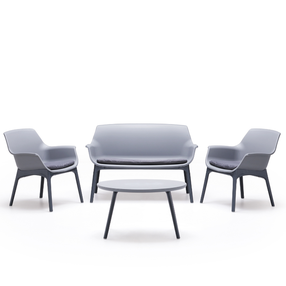 Lauko baldų komplektas Bica Luxor Lounge Set, pilka sp., 4 vietų