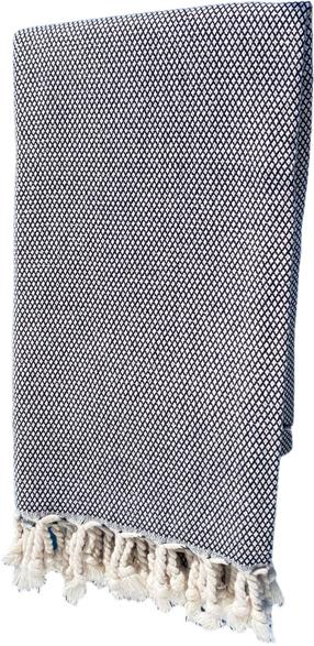 Paplūdimio rankšluostis Foutastic Likya 192DCH1584, juoda sp., 190 cm x 95 cm