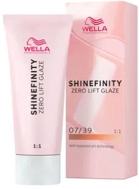 Juuksevärv Wella Professionals Shinefinity, chroma gold v., 07/39, 60 ml