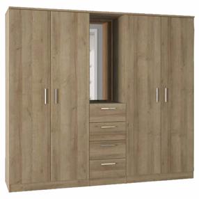 Spinta Forte Orman PXRS751-D85, medžio sp., 52.7 cm x 199 cm x 181 cm, su veidrodžiu