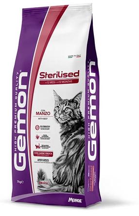 Sausas kačių maistas Gemon Sterilised MN97271, jautiena, 7 kg
