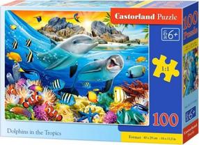 Puzle Castorland Dolphins In The Tropics 451442, 29 cm x 40 cm, 100 gab., daudzkrāsaina