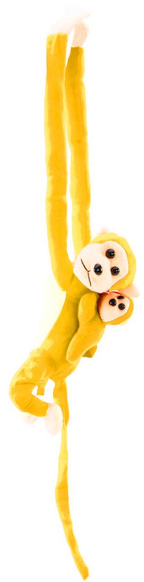 Mīkstā rotaļlieta pērtiķis Lean Toys, dzeltena krās., 70 cm