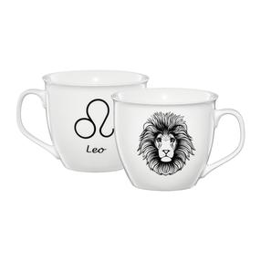Puodelis Ambition Zodiac Leo, balta sp./juoda sp., 0.55 l