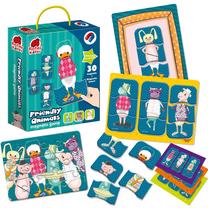 Magnetinis žaislas Roter Kafer Magnetic Game Friendly Animals, 2 cm, įvairių spalvų, 30 vnt.