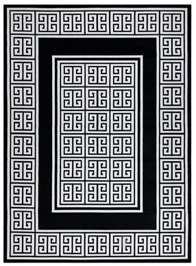 Ковровая дорожка Hakano Mosse Greek, черный цв./кремовый цв., 250 см x 70 см