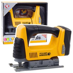 Rotaļu meistara instruments, finierzāģis Lean Toys Power Tools, dzeltena krās.