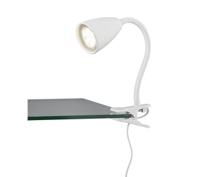 Galda lampa ar skavu Trio Wanda, GU10, 10W, balta krās./balta krās.