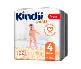 Püksmähkmed Kindii Maxi, 4 suurus, 9 - 15 kg, 22 tk