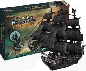 3D пазл Cubicfun Queen Revenge T4018H, 67.7 см x 25.4 см, 308 шт., черный цв.
