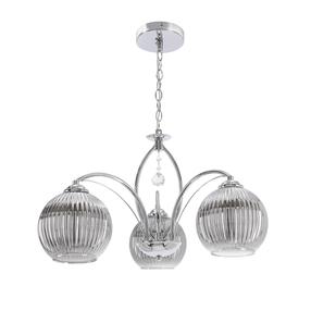 Светильник потолочный Candellux Lighting Sierra 33-50328, E27, 3 x 40 Вт, прозрачный цв. / хромовый цв.