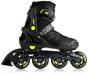 Prekė su pažeista pakuote. Riedučiai Blackwheels Sonic, juoda sp./žalia sp., 37-40