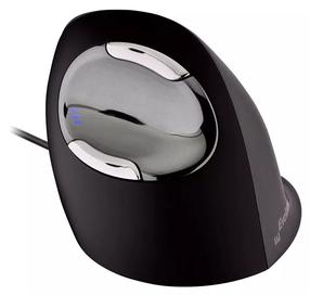Bezvadu datora pele Evoluent VerticalMouse D Large, ar vadu pie usb / ps/2, melna krās./pelēka krās.