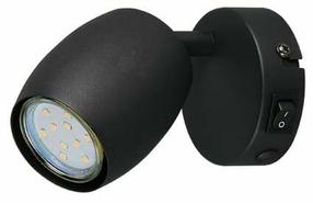 Lampa griesti un sienas Reality Nancy R86261732, GU10, 1 x 10 W, melna krās. / melna krās.