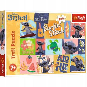 Пазл Trefl Disney Stitch Hawaiian Adventures 13331, 34 см x 48 см, 200 шт., многоцветный